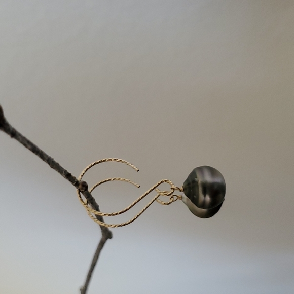 Tahitian pearls earrings - Picture 2 of 4